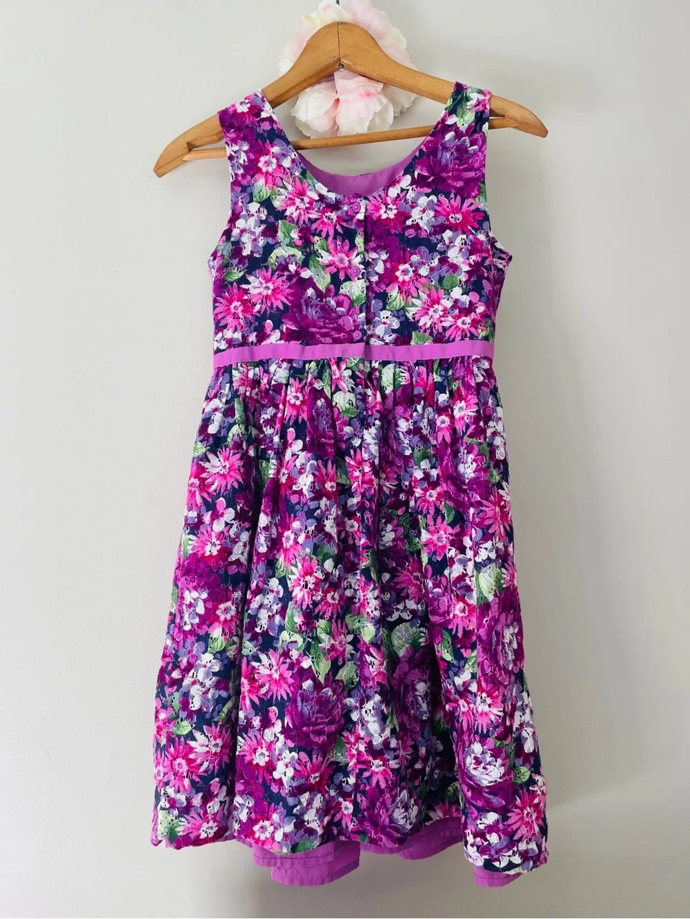Gymboree Girls Purple Wildflower Floral Dress Size 12